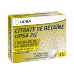 Citrate De Betaïne Upsa 2 G Comprimés Effervescents Sans Sucre Citron 2t/10 à Saint-Vallier
