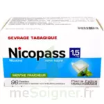 Nicopass 1,5 Mg Pastille Sans Sucre Menthe Fraîcheur Plq/96 à Saint-Vallier